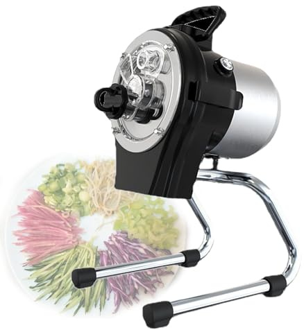 LjyAeono Tritatutto per Verdure, Tritatutto per Verdure Commerciale, affettatrice Automatica Multifunzionale, Tritatutto Professionale, affettatrice per Patate e cipolle FC-110CL