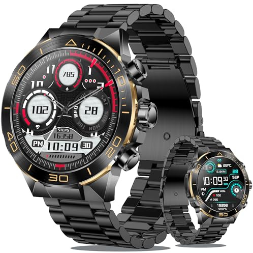 Smartwatch Uomo, 1.43 Orologio Smartwatch con Effettua o Risposta Chiamate, 130+ Sportive Smart Watch con Contapassi, Sonno/Cardiofrequenzimetro, IP68 Impermeabile Fitness Tracker per iOS Android