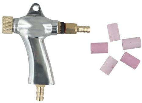 FUBESK Kit d'outils de sablage avec 5 buses en céramique pour sableuse, corps en alliage d'aluminium avec poignée ergonomique pour enlever la rouille et la peinture
