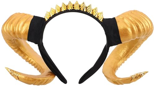 Holibanna Gothic Antelope Sheep Horn Headband Halloween Costume Headwear for Adults Punk Style Ram Horns Hairband for Costume Headband