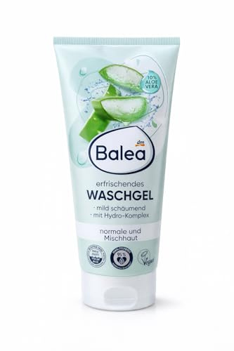 Balea Erfrischendes Waschgel 150 ml – Aloe Vera & Hydro‑Komplex – mild schäumend – für normale & Mischhaut – vegan Duschgel