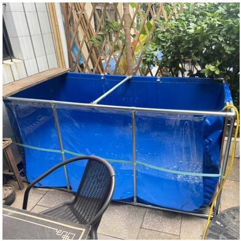 Stagno Koi con finestra trasparente, facile da montare, fontana temporanea da giardino con valvola di scarico, ideale per decorare il cortile
