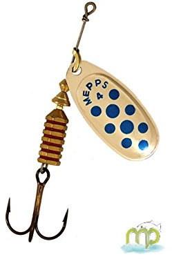 Cucharilla MEPPS Comet plata puntos azules, N°1