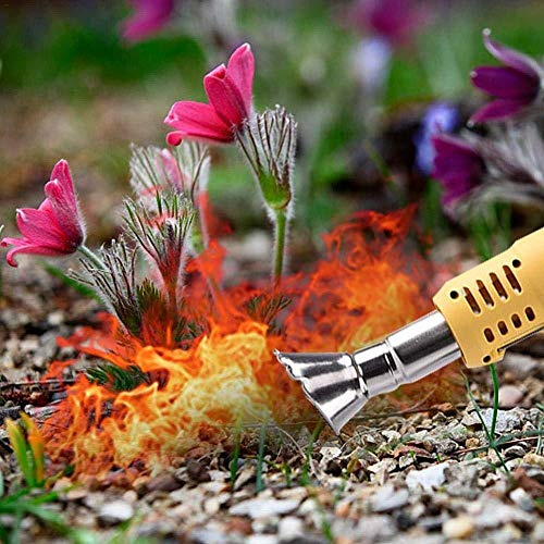 Electric Weed Burner - 3M Cable 2000W Up to 650° - Garden Weed Killer - Thermal Weeding Stick Weed Torch - Gear Weed Burner Hot Air - 5-in-1 Function Lawnmower Weeder - 5 Nozzles Garden Tools