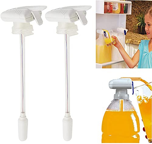 XYDESIGN Dispensador Automático De Bebidas, Pajita Portátil A Prueba De Derrames, Bomba De Agua Eléctrica Para Jugo, Leche, Cerveza (Blanco)