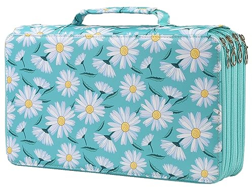 Lbxgap Portable Colored case Organizer 103 Larger individual slots hold 300 pcs Pencils with Printing Pattern for Watercolor Pencils, Colored Pencils