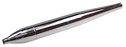 32mm Chrom Auspuff Zigarrenauspuff Zigarrenform Endtopf passend für Zündapp, Hercules, Puch Mofa, Moped, Mokick