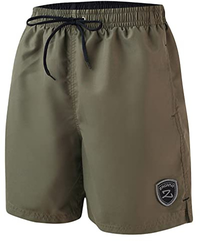 Zagano Badbyxor för män, snabbtorkande badshorts för pojkar, simbyxor, boardshorts, korta/långa sportbyxor, S–6XL, tillverkade i EU, 4XL