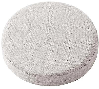 Dicke, runde Stuhlkissen, rund, waschbar, Stuhl-Sitzkissen für drinnen und draußen, Esszimmer, Terrasse, rutschfestes Stuhlkissen (40 x 40 x 8 cm, Beige)