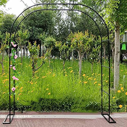 Arche Jardin Aluminium Largeur, Arche À Rosiers Métal, Filet À Plantes Grimpantes, Filet de Treillis, pour Récolte de Concombres, Légume, Vignes, Plantes Grimpantes,350x220x40CM