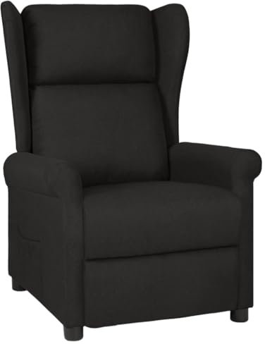 THOYTOUI Relaxsessel, Kinosessel Clubsessel ArmlehnStuhl Loungesessel Geeignet für Stube Büro Schlafzimmer Speisesaal Schwarz Stoff