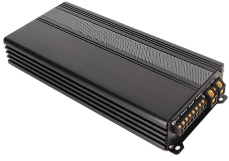 Ampli 4 Canaux, Amplificateur de Voiture Pontable Classe AB 4 Ohms pour Haut-parleurs Caissons de Basses