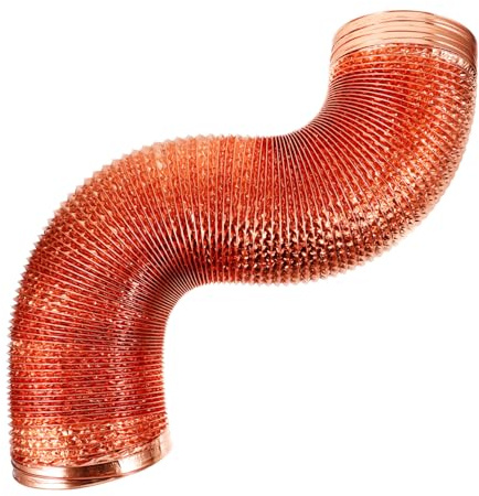 TOGEVAL Tuyau de Ventilation Flexible en Aluminium pour Poêle de Chauffage en Métal, Conduit D'échappement Pliable et Extensible, Cuisine et Salle de Bain été Vacances