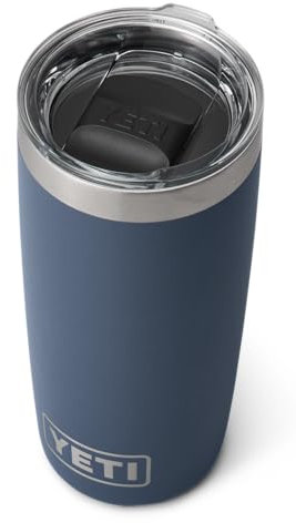YETI Rambler Tumbler, Vaccum Insulated Stainless Steel Tumbler with Magslider Lid, Navy, 10 oz (295 ml)