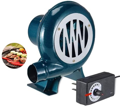 Ventilatore elettrico per barbecue per camino a carbone, 80 W, pompa centrifuga ad alta potenza con controllo della velocità regolabile