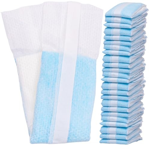 Vakly Postpartum Maternity Pads 3 x 20 in Extra Long (24 Pack) – Maximum Absorbency Heavy Flow Postpartum & Incontinence Pads with Tails, Ultra Soft Disposable Pads for New Moms