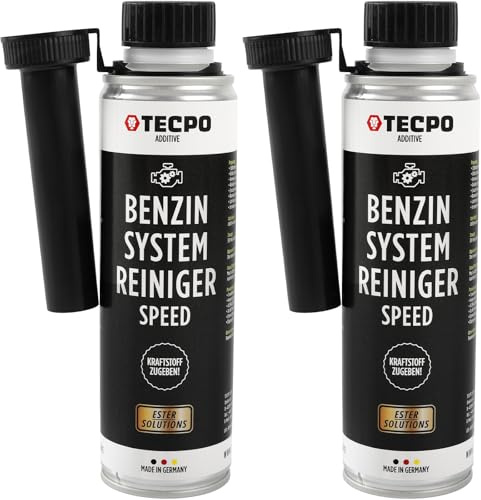 TECPO 2x Benzin-System-Reiniger, 300ml Benzinreiniger Ester Benzin Reiniger Additiv Motor Kraftstoff Motorreiniger Kraftstoffsystemreiniger
