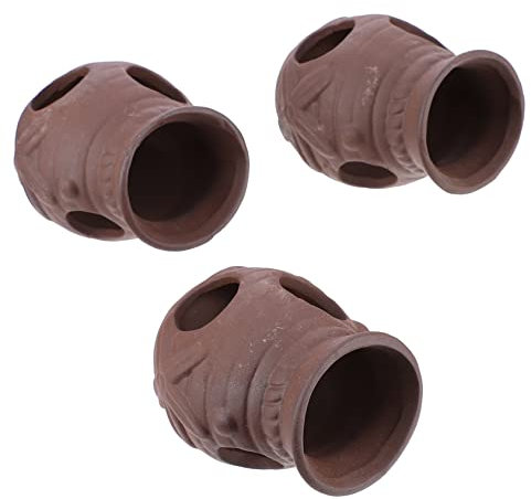 EXAOMBLE 3stücke Aquarium Verstecksteine Vase-Form Realistische Fisch Und Garnelenverstecke Für Aquarien Pflegeleicht Und Stilvolle Dekoration Für Fischtanks