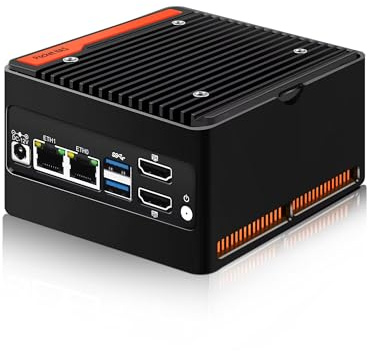 MNBOXCONET Mini PC NAS N355, 4 NVME Nas Small PC, Dual 2.5GbE LAN Mirco Computer Fisso 2HD 4K@60HZ, DDR5 Barebone NO RAM NO SSD, USB3.2 10Gbps, Supports expansion WiFi/BT