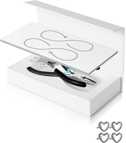 GYHCB Permanentes Armband Set, DIY Permanent Bracelet mit 925 Sterling Silber 4 Herzverschlüssen Herstellungs Schmuck, für Valentinstag, Jahrestage, Familien und Freundschaftsgeschenke