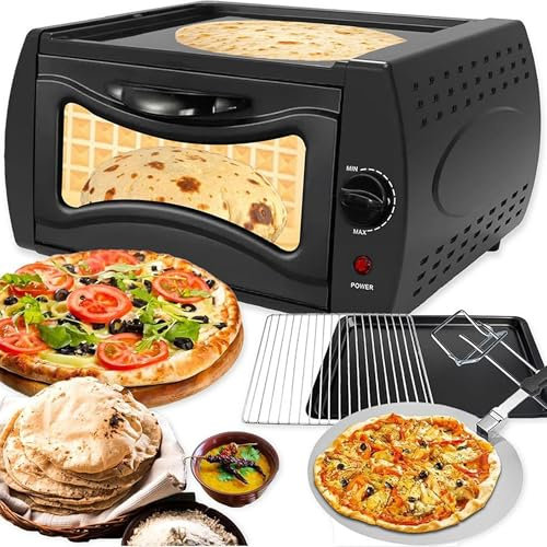 WUDLi Forno Elettrico, Forno Elettrico per Pizza 2100W, Forno a griglia 15L, Controllo Temperatura 120-750°F, con griglia per teglia, per Pizza, frittelle, croste di Pizza
