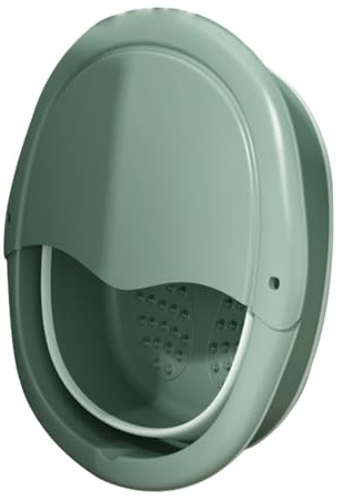 DEARMAMY Cubo Plegable Para Pies Con Masaje y Tapa Bañera Portátil Para Hogar Almacenamiento Diseño Estable y Fácil De Transportar Verde