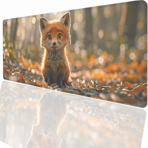 Tapis de Souris Gaming XXL Grand Mousepad 1500x800x3mm, Grand Tapis de Bureau sous Main avec Base en Caoutchouc antidérapante pour PC Gamer, Améliore la précision et la Vitesse Animal PjY11403 N-U