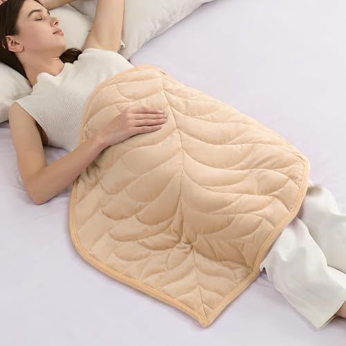 Sivio Pequeña Manta Ponderada 2.3 kg 58x74 cm, Terciopelo de Cristal de Lujo, Relajación para Sofá/Oficina, Lavable | Caqui