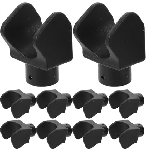 HONITANO 10pcs Wheelchair Frame Rail Guide Plastic Footrest U-Shaped Slider Detachable Legrest Accessory Replacement for Transport Chair