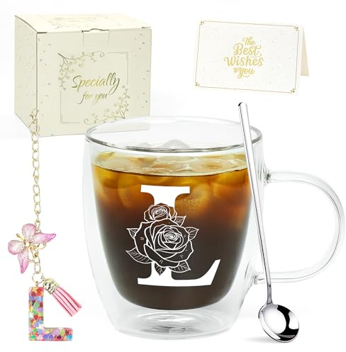 ZIOSINM Cadeau Anniversaire Femme, Tasse à Double Paroi Personnalisé | Cadeau Femme Tasse a Cafe, Idee Cadeaux Meilleure Amie Collègue Soeur Cadeaux Mariage Fête des Mères, Saint-Valentin ou Noël