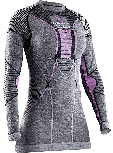 X-Bionic Apani 4.0 Langarm-Kompressions-Jersey-T-Shirt aus Merinowolle Schwarz Frau Grösse L