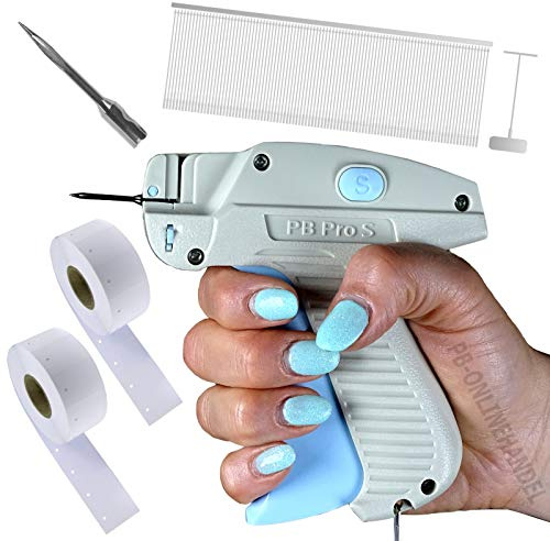 Etikettierpistole PB PRO Standard Set 3: 2.000 Fäden, 2.000 Etik., 1 Nadel | 2.000 Micro-Heftfäden, 2.000 Kartonetiketten, 1 Ersatznadel, Fadenlänge 25mm, Tag Gun