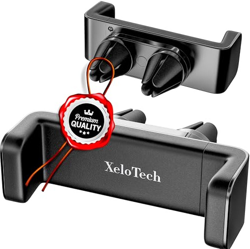 XeloTech Handy Halterung für Auto-Lüftung - für iPhone 17 Pro, 16 Pro, 15 pro, 14 Pro, Samsung Galaxy S25, S24, S23, A56, A55