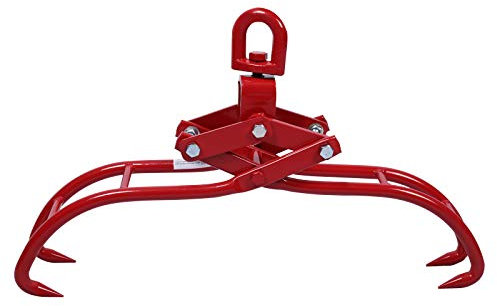 Wiltec Forstzange für Baumstämme bis 1310 mm, 1500 kg Zugkraft, Holzzange Hebezange Packzange mit 4 Klemmdornen