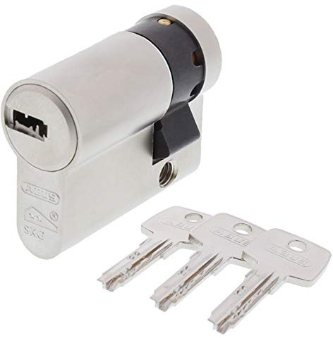 ToniTec Set aus ABUS Türschloss Halbzylinder Schließzylinder Nachmachen EC660 ECK660 Nachfertigung nach CODE 10/35 mm mit 3 Schlüssel