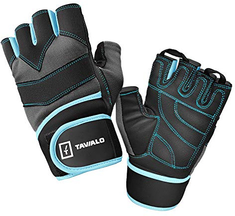 TAVIALO Fitnesshandschuhe, Trainingshandschuhe für Männer, Größen M (16-19 cm), L (19-22 cm), unterschiedliche Farben, mit doppelter Handfläche, ideal für Kraftsport, Bodybuilding, Crossfit, AZO- und Phthalatfrei gemäß CE-Standards