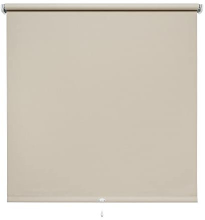 Verdunkelungsrollo Springrollo Schnapprollo Rollo beige Breite 60-200 cm Länge 130 cm Blickdicht Blickschutz (130 x 130 cm)