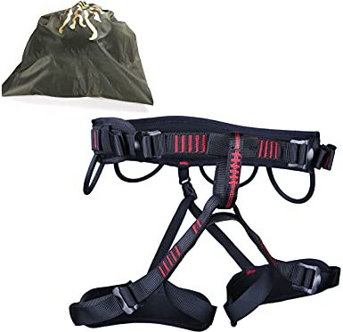 MiSMiAO Komfort Klettern Harness für Damen Herren Halbkörpergurte klettergurt baumpflege verbreitertes Gurtzeug Outdoor Bergführern Klettern für Kletterhalle und Kletterwand