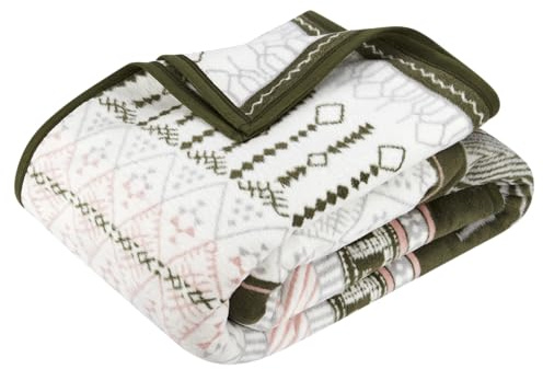 BOHORIA® Kuscheldecke Cozy Cotton 150x200cm | Winterdecke flauschig für Sofa, Sessel & Bett | Baum-Wolldecke Sofadecke Wohndecke (Green Ontario, 150x200cm)