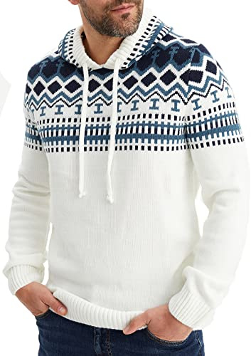 Leif Nelson Norwegian men's knitted jumper with hood
