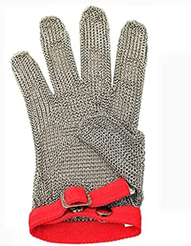 Anti-Schneide-Handschuhe Metall-Anti-Schneide-Handschuhe Kettenhemd-Handschuhe, Home Kitchen Restaurant Oyster Shell Potato Slice Stichfeste Handschuhe,Eine Packung Mit Einem/L,Hilarious123