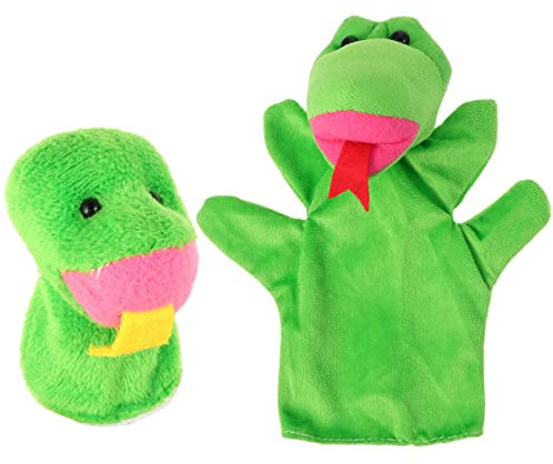 Gadpiparty 2stücke Schlangen Fingerpuppe Aus Flanellmaterial Eltern-Junge Mädchen-interaktions-Spielzeug Lernspielzeug Für Junge Mädchen Traditionelles Design Kompaktes Und Leichtes Spielzeug