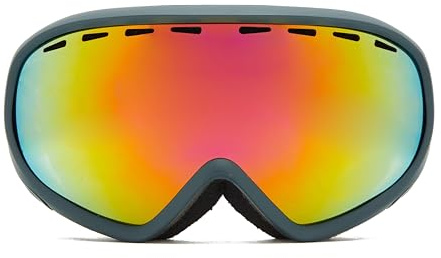 The Edge Kids Piste Ski and Snowboarding Goggles with Interchangeable Spherical Lens for all Conditions, UV400 Protection, Helmet Compatible, Skiing Accessories, Snowboarding Accessories (Blue)