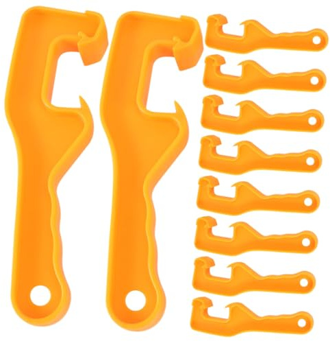 HOLIDYOYO Apriscatole per Secchi 10 Pezzi Apribottiglie Plastica Arancione Apri-coperchio per Contenitori Utensile per Sollevare Coperchi Contenitori Industriali per Uso Vernici e Olio
