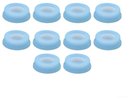 Silikon-Leckring-Set, 10 Stück, wasserdichte Dichtungen für Eckventile und Wasserhähne (blau)