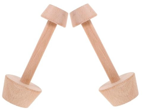 PHENOFICE 2pcs Wooden Double-Headed Egg Tart Molds Baking Tamper for Egg Tart Shell Pastry Tamper Molds Baking Tool Pushers Dough Wooden and Pastry Tools