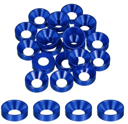 QUARKZMAN Confezione da 35 Rondelle Conica M8 per Viti Blu Scuro