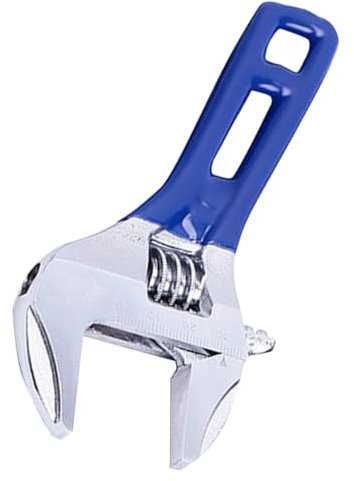 Angoily Llave Inglesa Ajustable De Acero 6 Pulgadas Mango Corto Llave De Boca Ancha Multifuncional Para Fontanería y Drenaje Pequeña Portátil Azul o Verde
