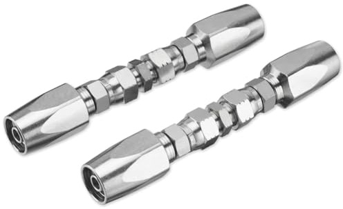 Kit di Riparazione Tubo Flessibile Idraulico da 2 Pezzi, Riutilizzabile, Raccordo di Riparazione Idraulico Riutilizzabile A 2 Fili da 3/8 Pollici