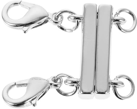Veemoon 1pc Necklace Magnetic Connector Jewelry Accessory for Craft Making Lightweight Clasp for Multi-Row Buckle Layered Necklaces Easy to Use and Fastening Function